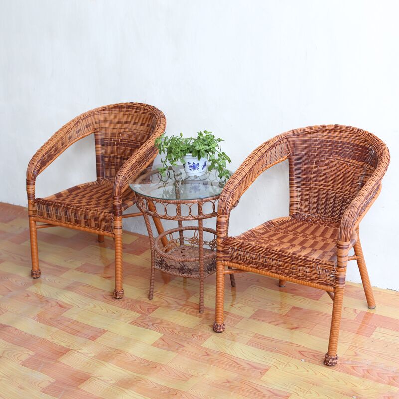 特價包郵休閑室內戶外陽臺藤椅老年椅藤椅老板椅成套組合住宅家具