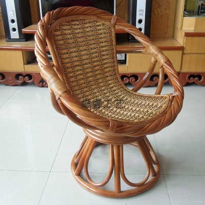 天然真藤椅 天然藤 陽臺扶手轉椅 庭院陽臺、戶外扭藤轉椅